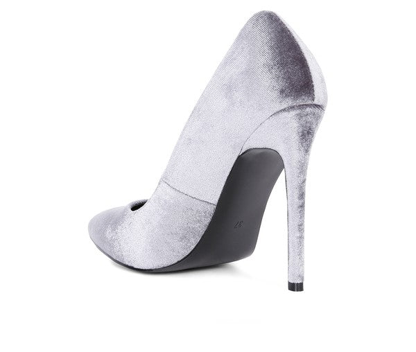 Janessa Velvet Stiletto Heel Pumps - PhishStones Products