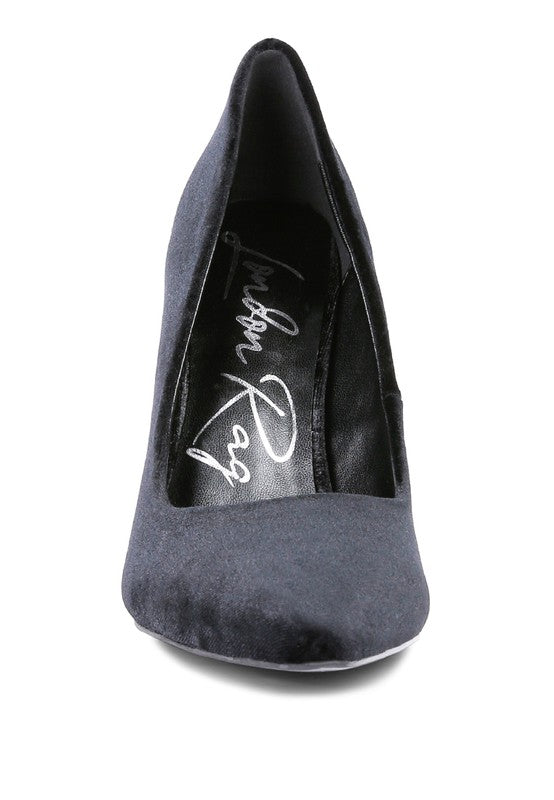 Janessa Velvet Stiletto Heel Pumps - PhishStones Products