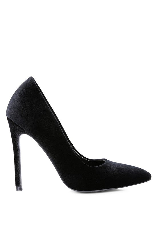 Janessa Velvet Stiletto Heel Pumps - PhishStones Products