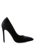 Janessa Velvet Stiletto Heel Pumps - PhishStones Products