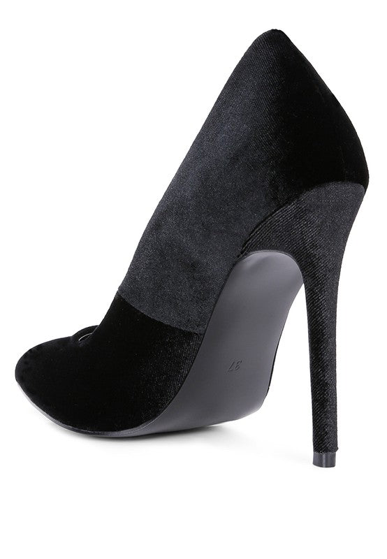 Janessa Velvet Stiletto Heel Pumps - PhishStones Products