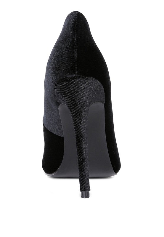 Janessa Velvet Stiletto Heel Pumps - PhishStones Products