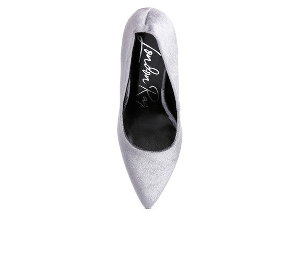 Janessa Velvet Stiletto Heel Pumps - PhishStones Products