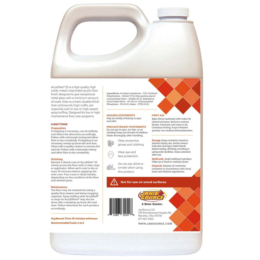 AcryliWax 25 High-Gloss, High Traffic Commercial Floor Finish