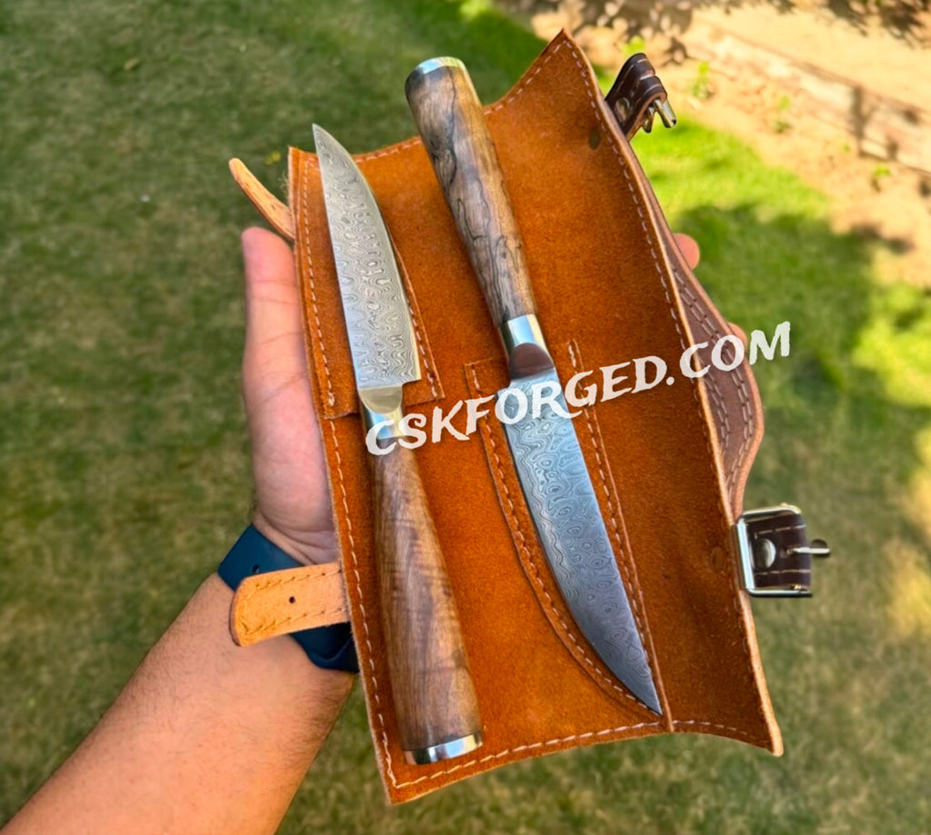 Japanese Damascus Steel Steak Knives – Precision - Crafted for Meat Lovers - PhishStones Products