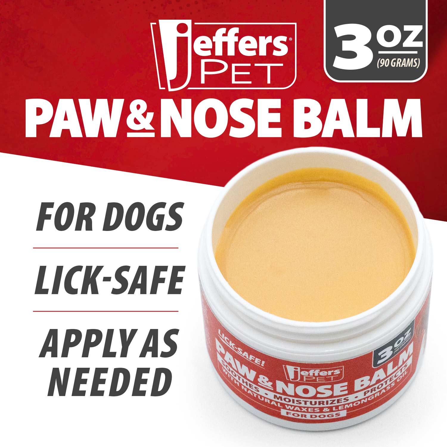 Jeffers Paw and Nose Protection Balm for Dogs, 3 ounce