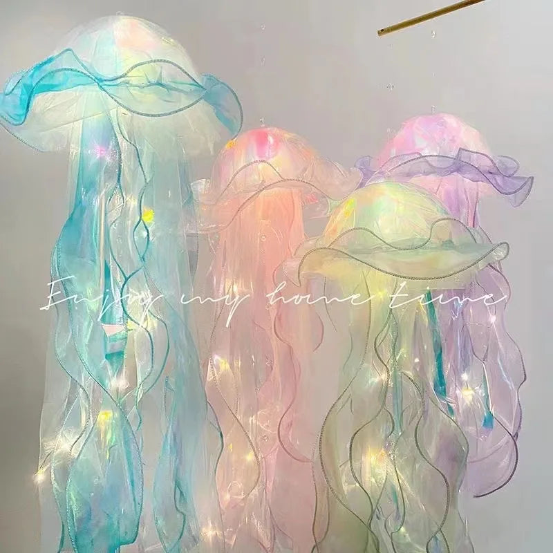 Jellyfish LED Lantern Night Light - Hanging Ocean Mermaid Bedroom & Party Decor for Kids - PhishStones Products