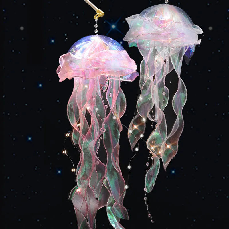 Jellyfish LED Lantern Night Light - Hanging Ocean Mermaid Bedroom & Party Decor for Kids - PhishStones Products