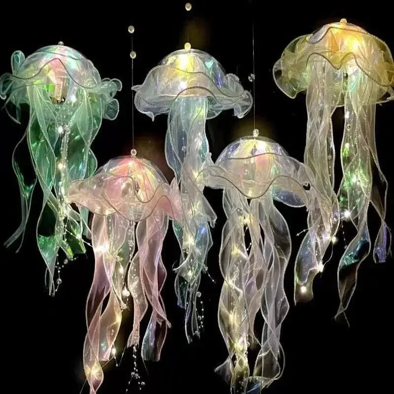 Jellyfish LED Lantern Night Light - Hanging Ocean Mermaid Bedroom & Party Decor for Kids - PhishStones Products