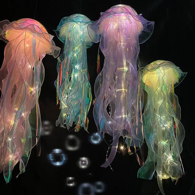 Jellyfish LED Lantern Night Light - Hanging Ocean Mermaid Bedroom & Party Decor for Kids - PhishStones Products
