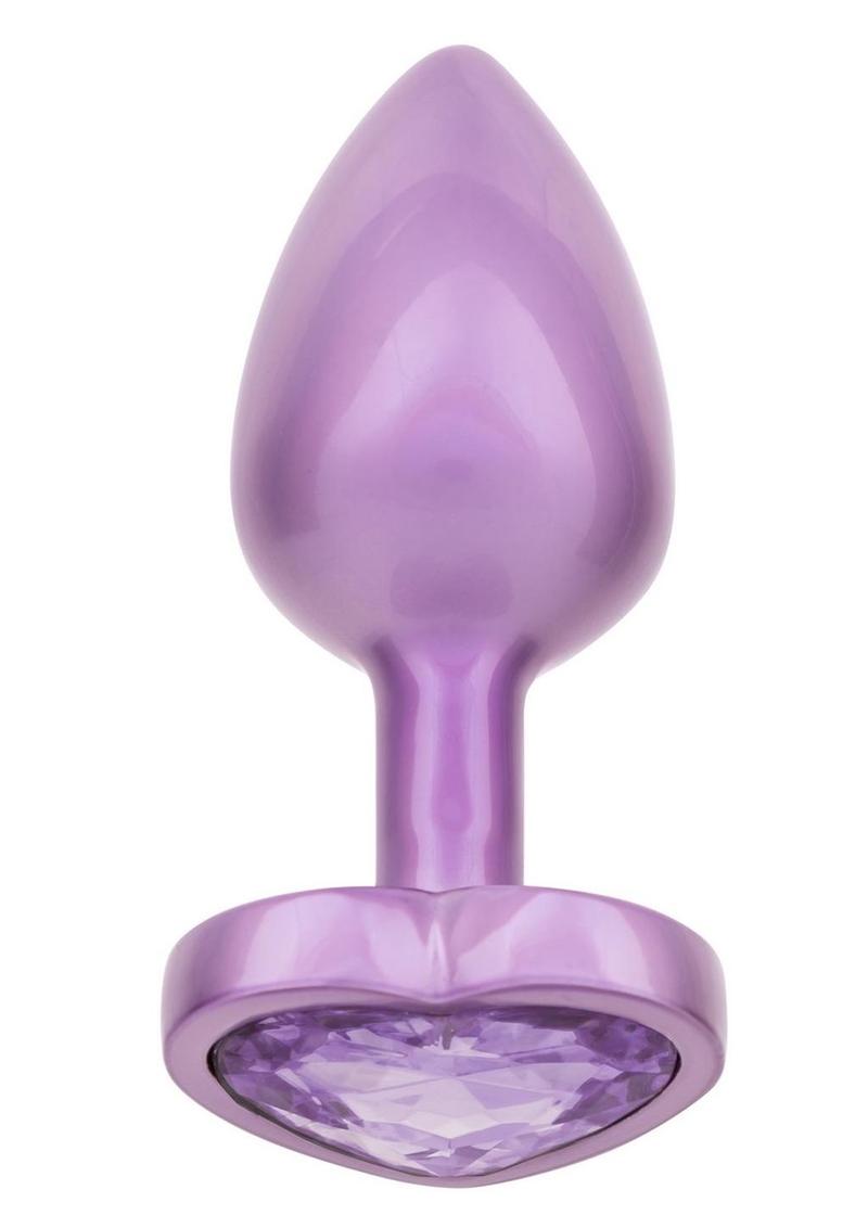 Jewel Amethyst Heart Anal Plug