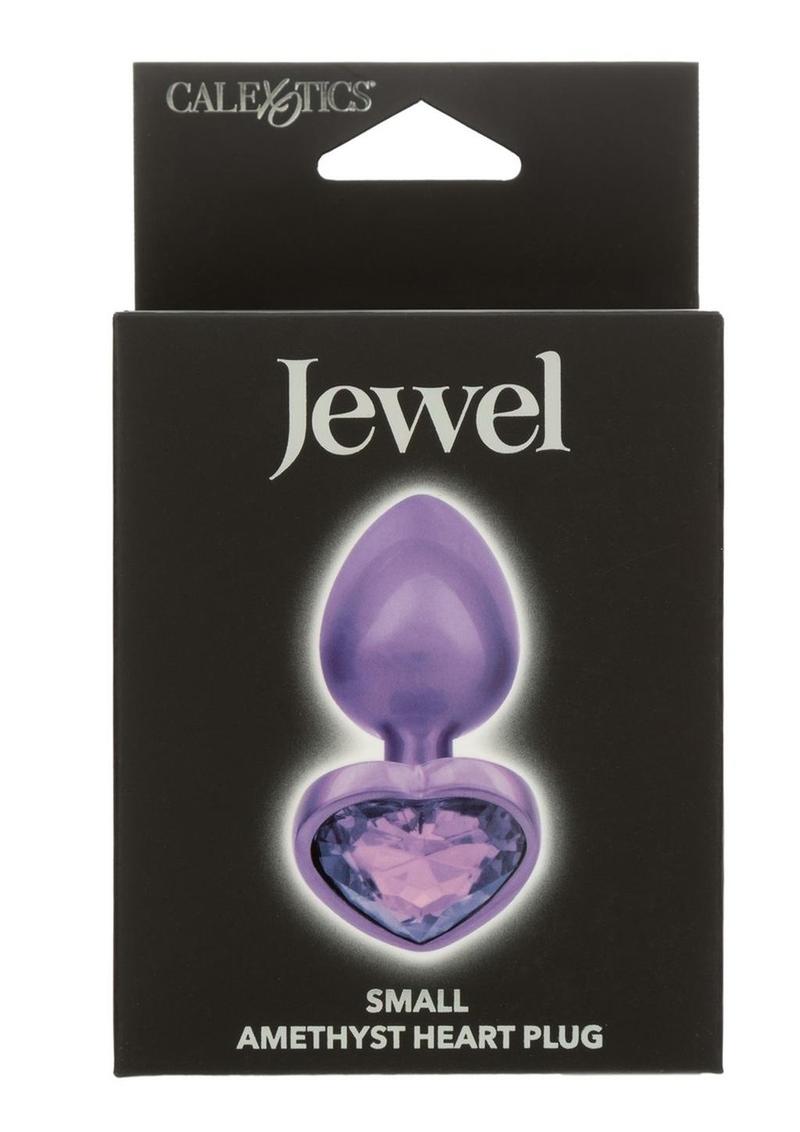 Jewel Amethyst Heart Anal Plug