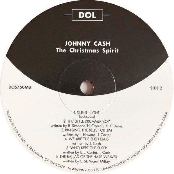 Johnny Cash The Christmas Spirit DOL LP, Album, RE, Red Mint (M) Mint (M) - PhishStones Products