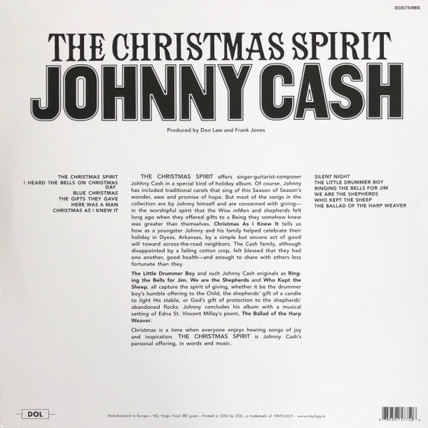 Johnny Cash The Christmas Spirit DOL LP, Album, RE, Red Mint (M) Mint (M) - PhishStones Products