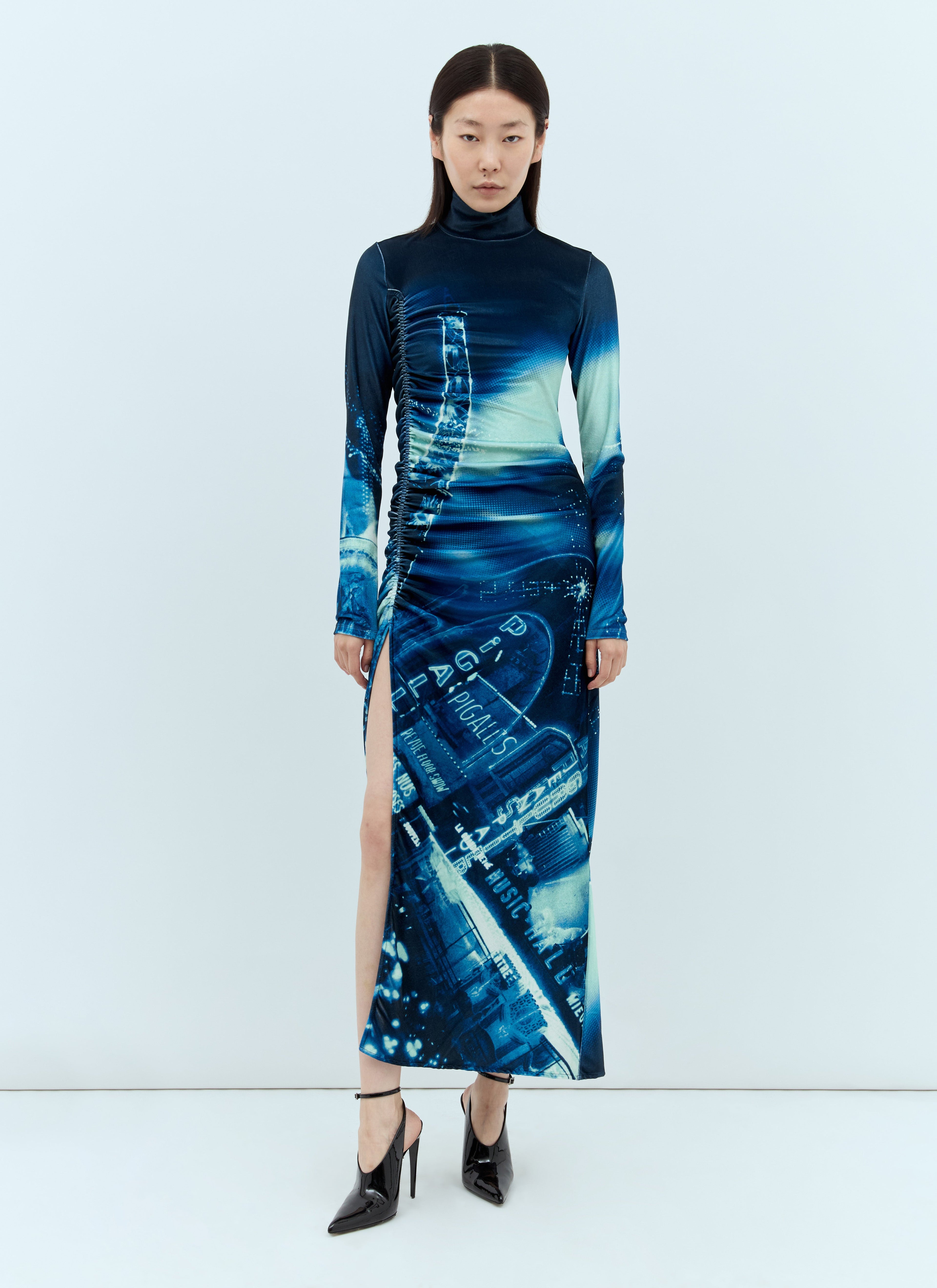 Jean Paul Gaultier Women Pigalle Gathered Velvet Dress