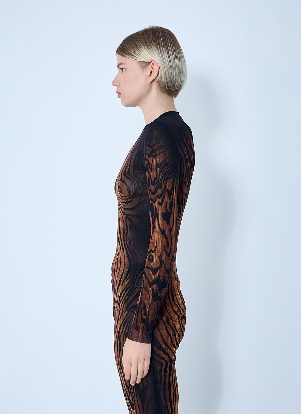 Jean Paul Gaultier Women Wood Mesh Top