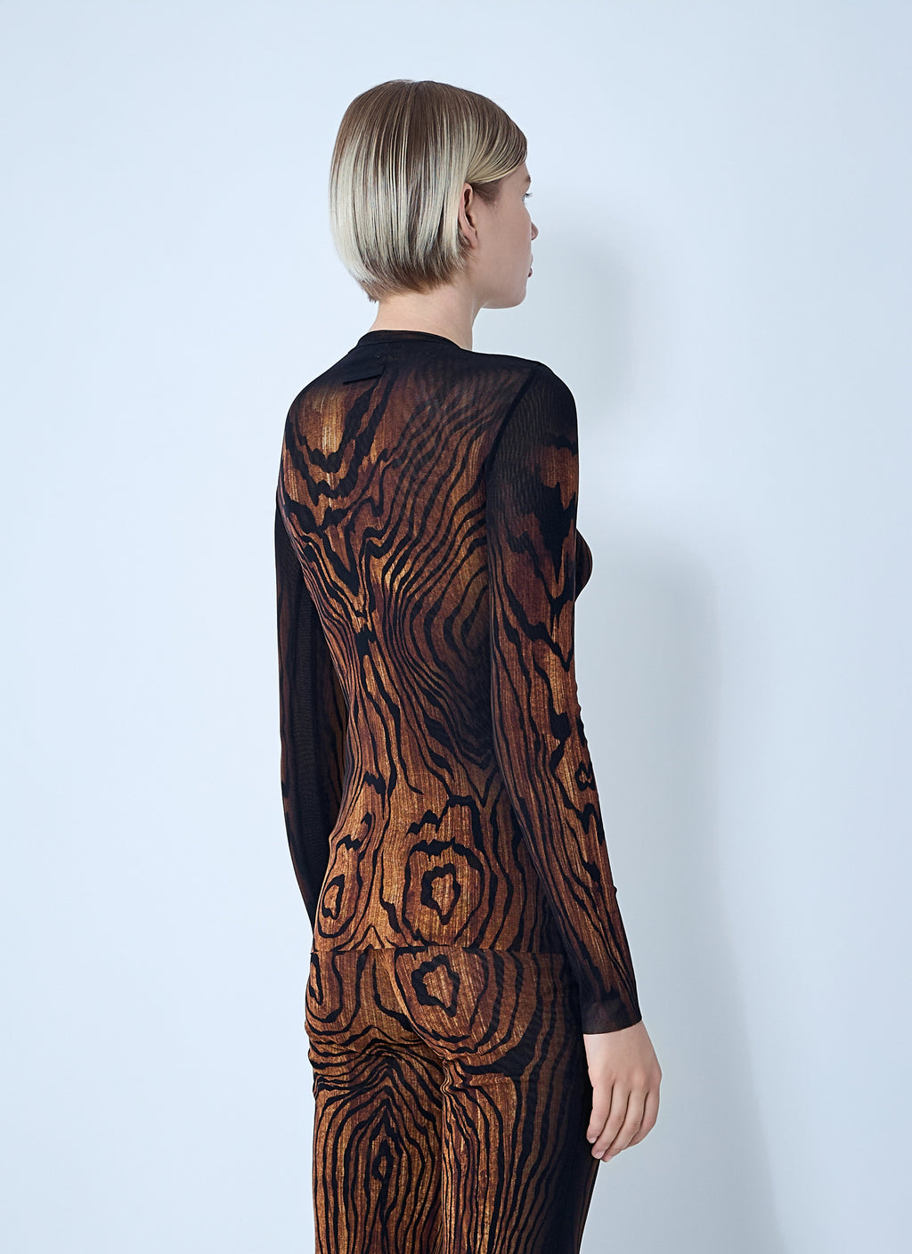 Jean Paul Gaultier Women Wood Mesh Top