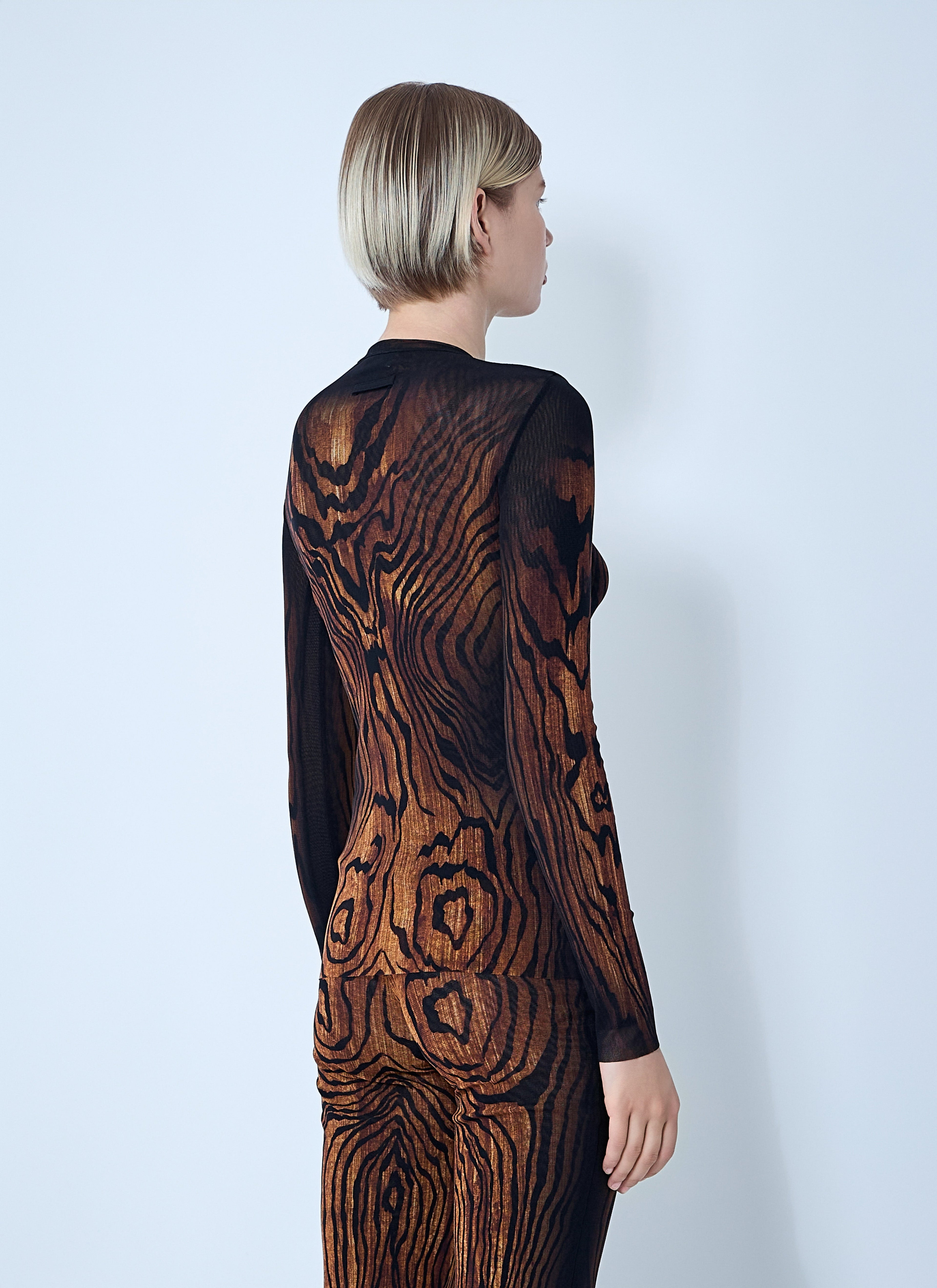 Jean Paul Gaultier Women Wood Mesh Top
