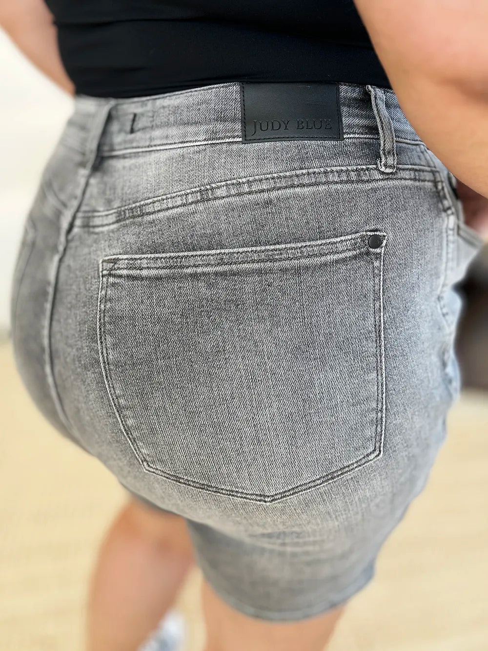 Judy Blue Full Size High Waist Washed Denim Shorts - PhishStones Products