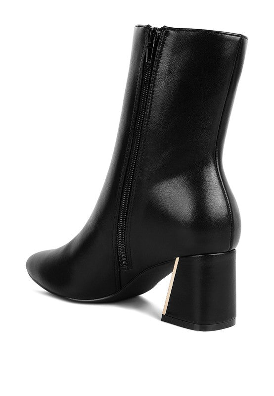 Kaira Metallic Accent Heel High Ankle Boots - PhishStones Products