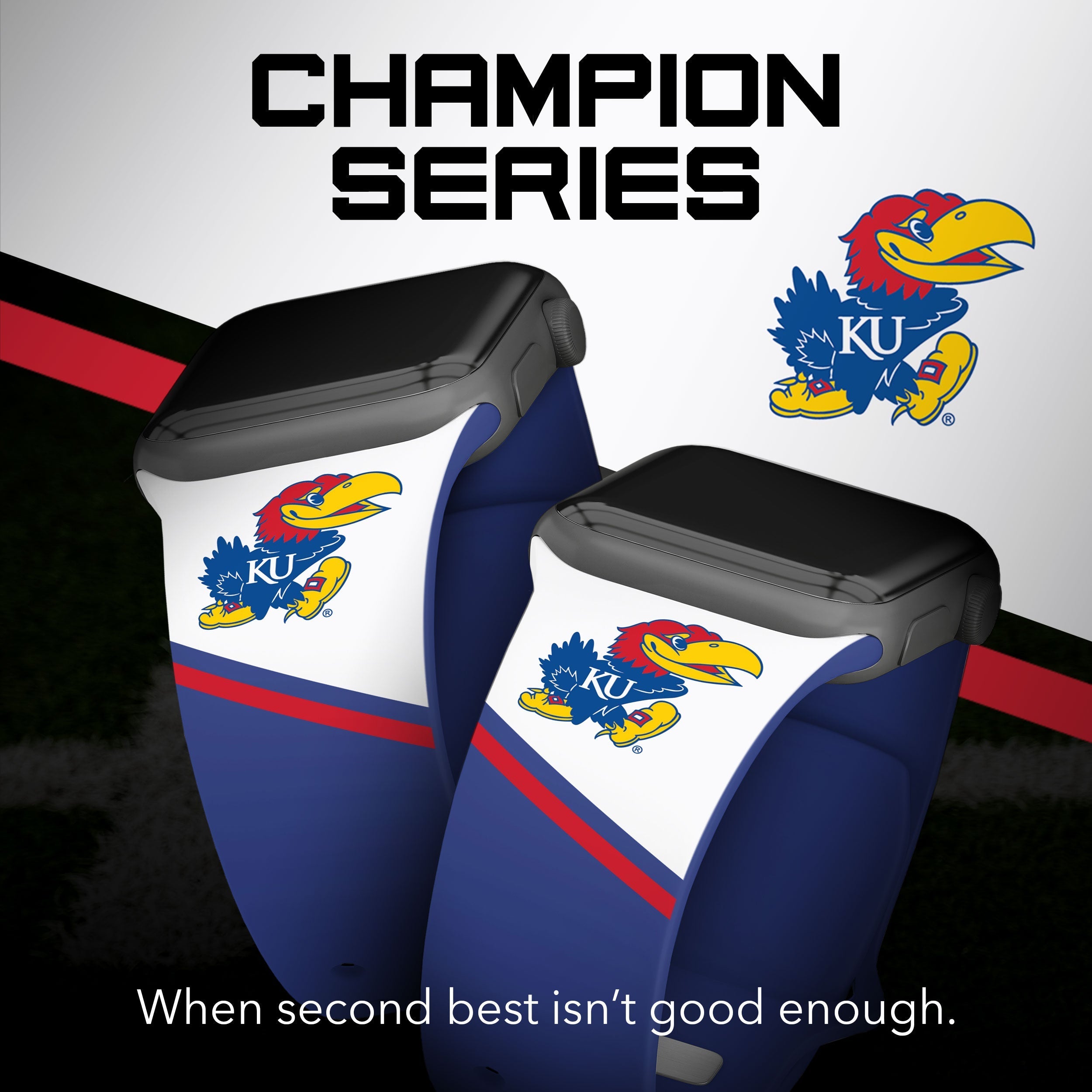 Kansas Jayhawks HD Apple Watch Band - PhishStones Products