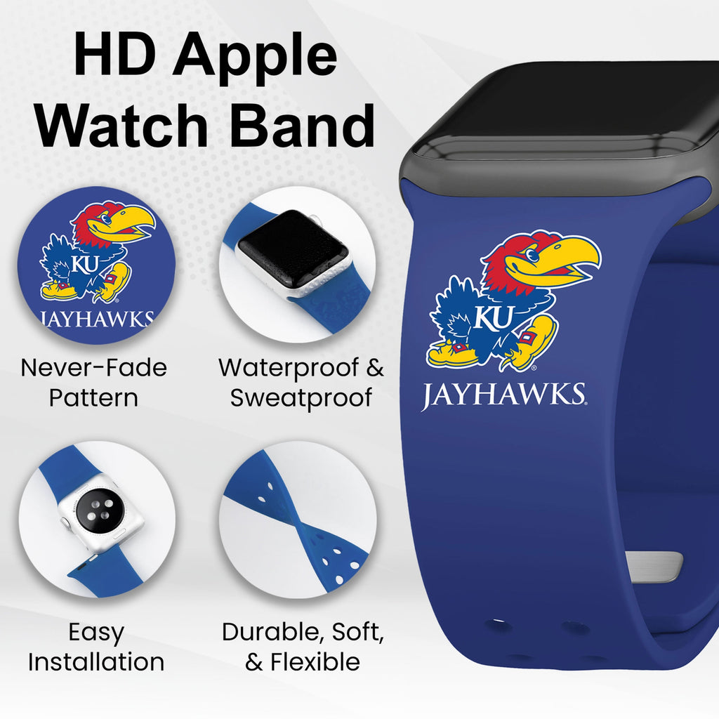 Kansas Jayhawks HD Apple Watch Band - PhishStones Products