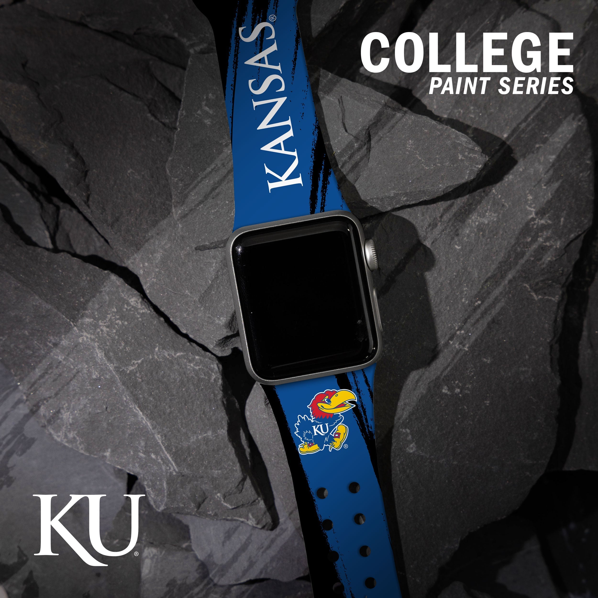 Kansas Jayhawks HD Apple Watch Band - PhishStones Products