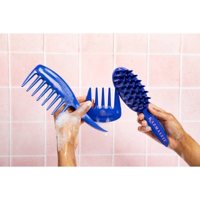 KAZMALEJE KurlsPlus Paddle Hair Comb Blue - Imperfect Box - PhishStones Products