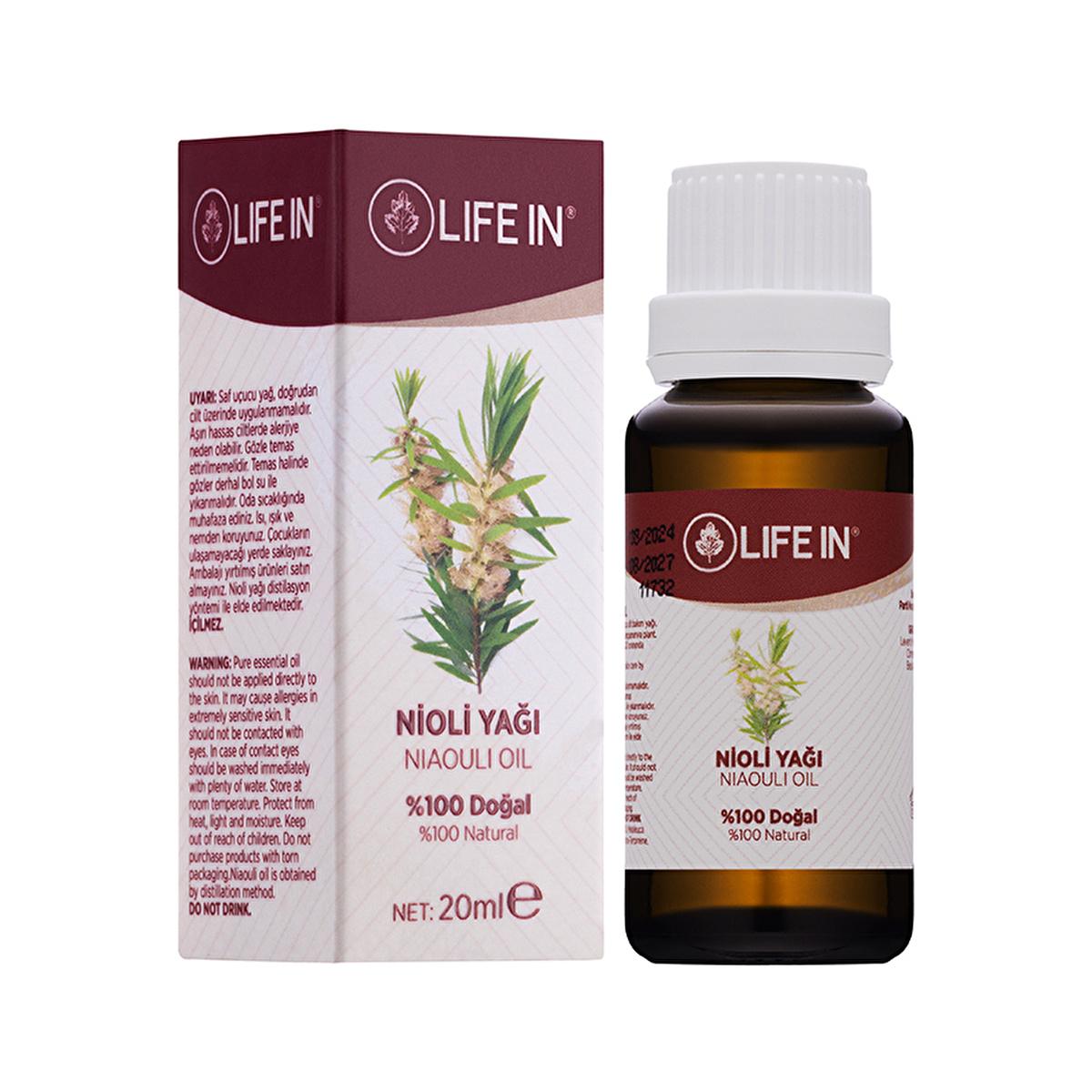 Life In Nioli Yağı - Melaleuca Quinquenervia Essential Oil for Natural Skin Care, 0.68 fl oz