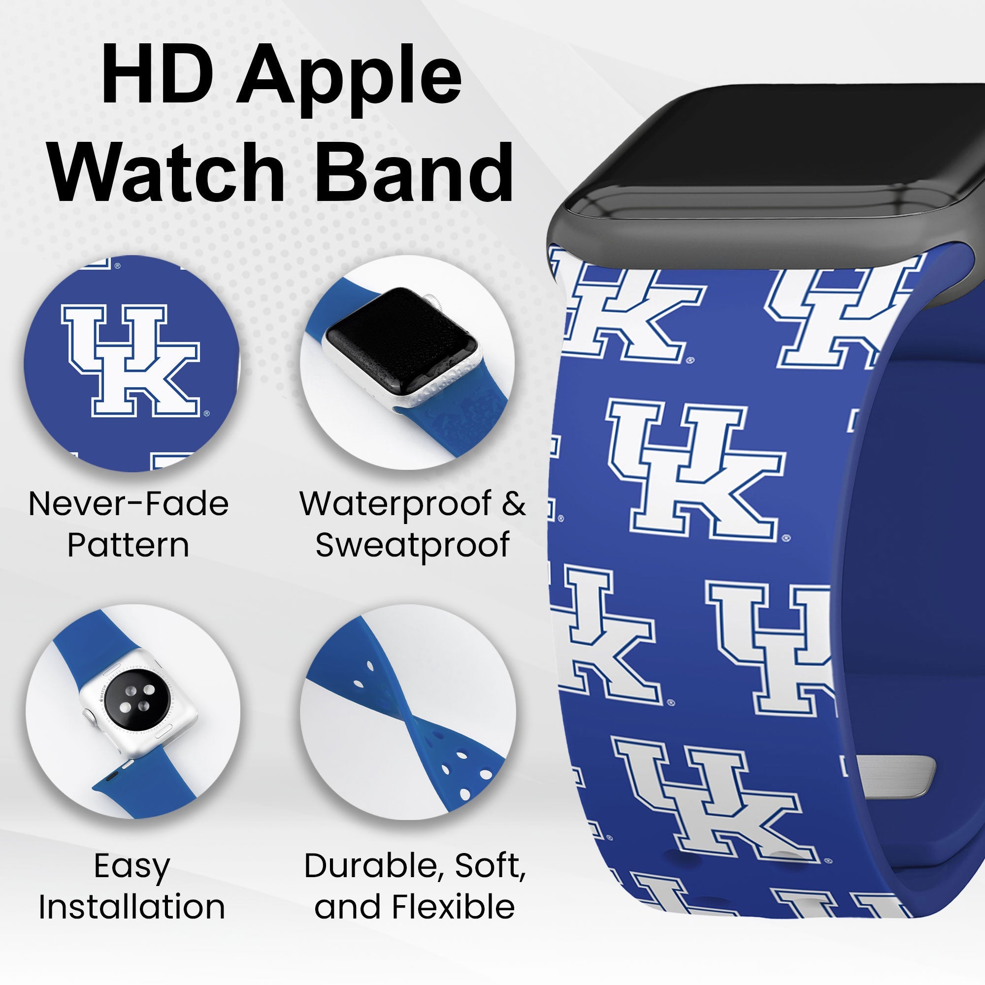 Kentucky Wildcats HD Apple Watch Band - PhishStones Products