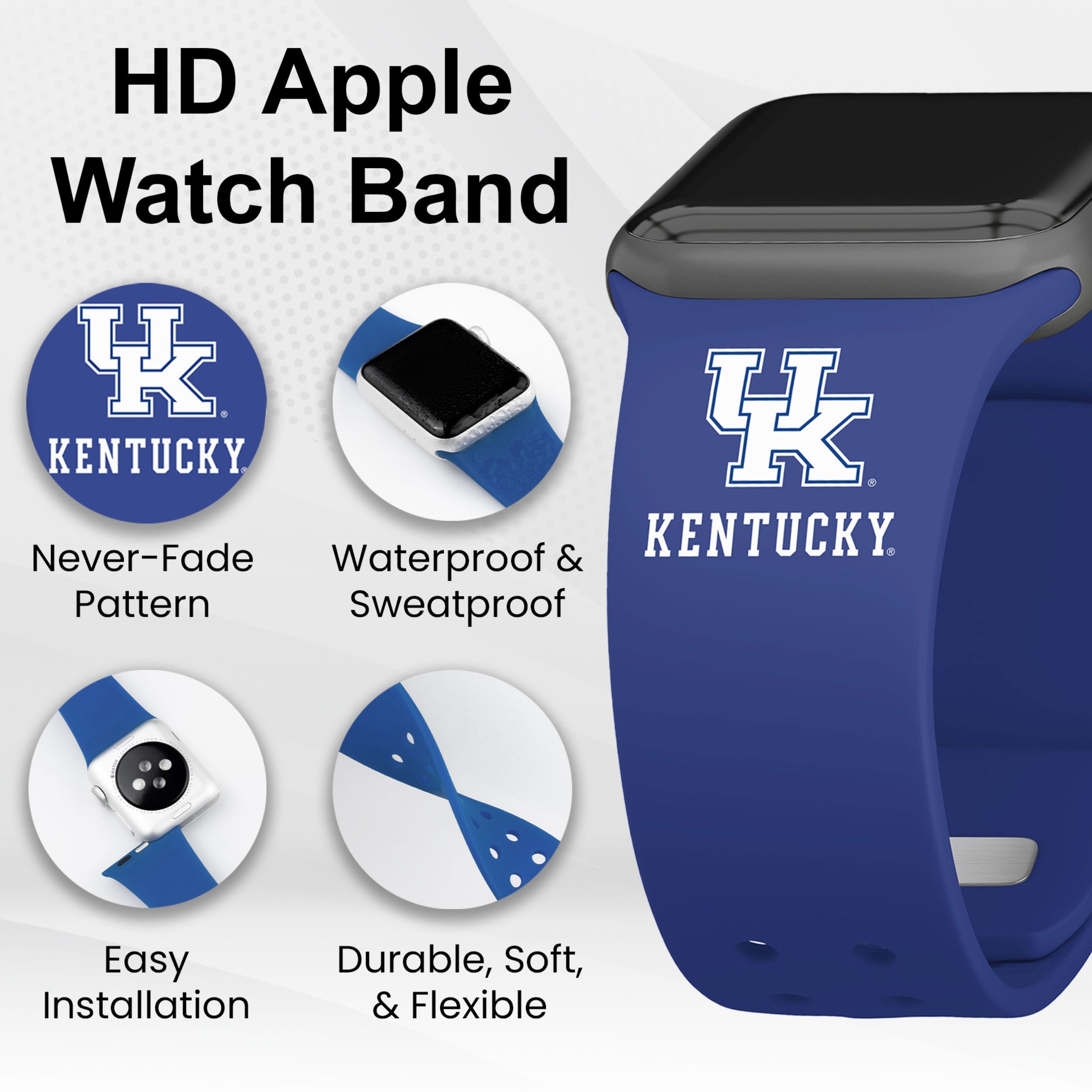 Kentucky Wildcats HD Apple Watch Band - PhishStones Products