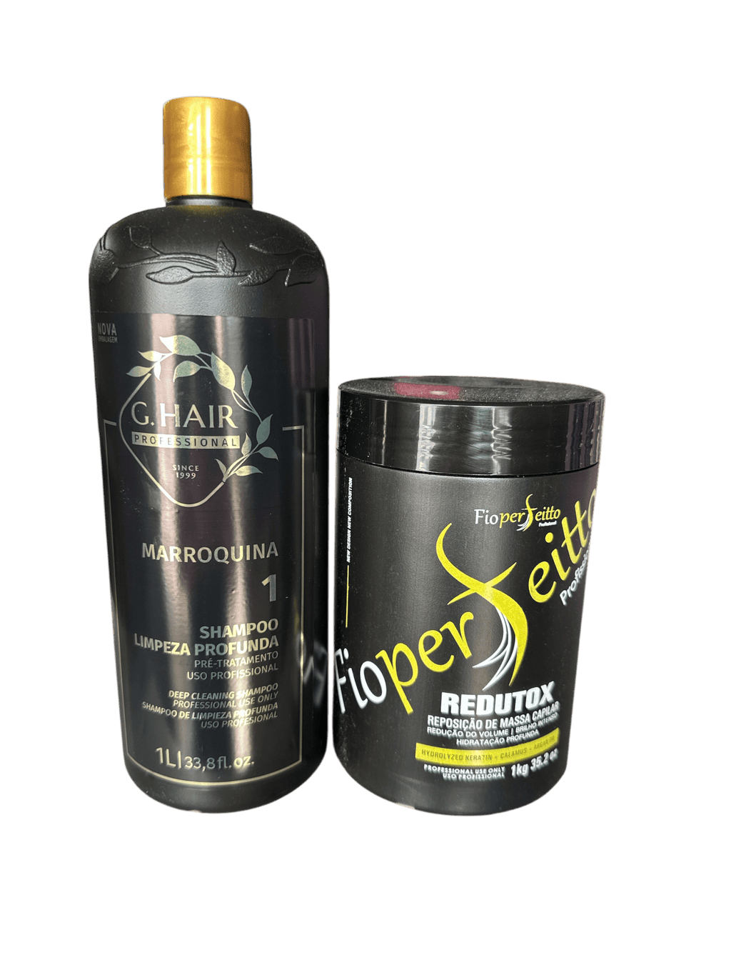 Keratin Treatment Kit G Hair Moroccan Detox Shampoo And Fio Perfeitto Hair Btox Mask 33.8fl.oz 1000ml - PhishStones Products
