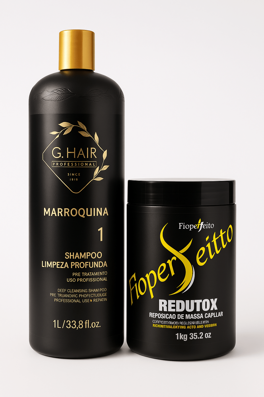 Keratin Treatment Kit G Hair Moroccan Detox Shampoo And Fio Perfeitto Hair Btox Mask 33.8fl.oz 1000ml - PhishStones Products