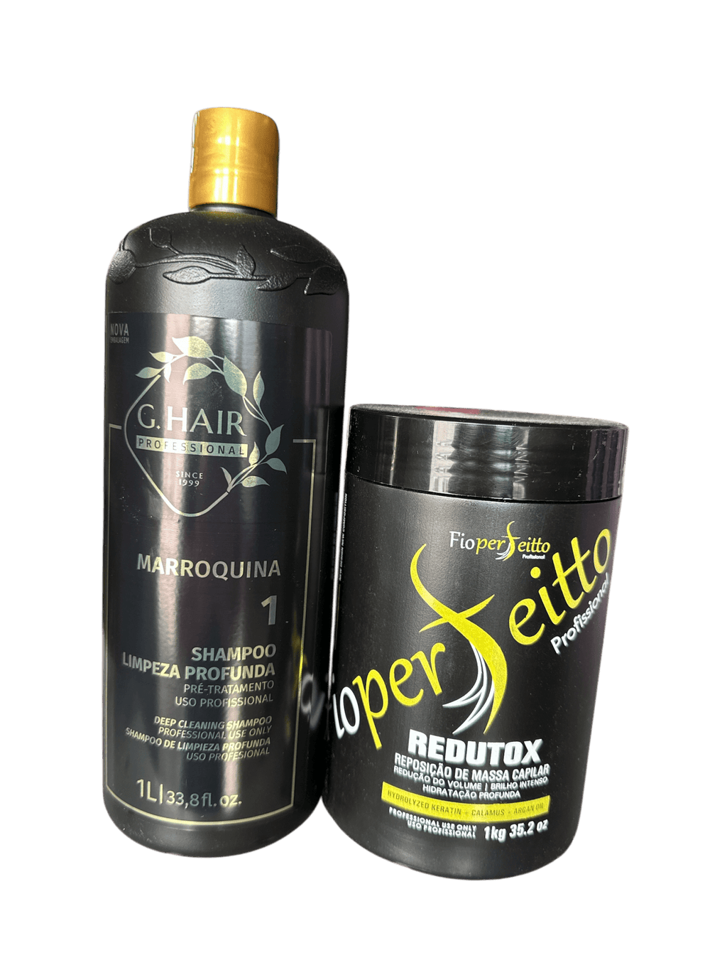 Keratin Treatment Kit G Hair Moroccan Detox Shampoo And Fio Perfeitto Hair Btox Mask 33.8fl.oz 1000ml - PhishStones Products
