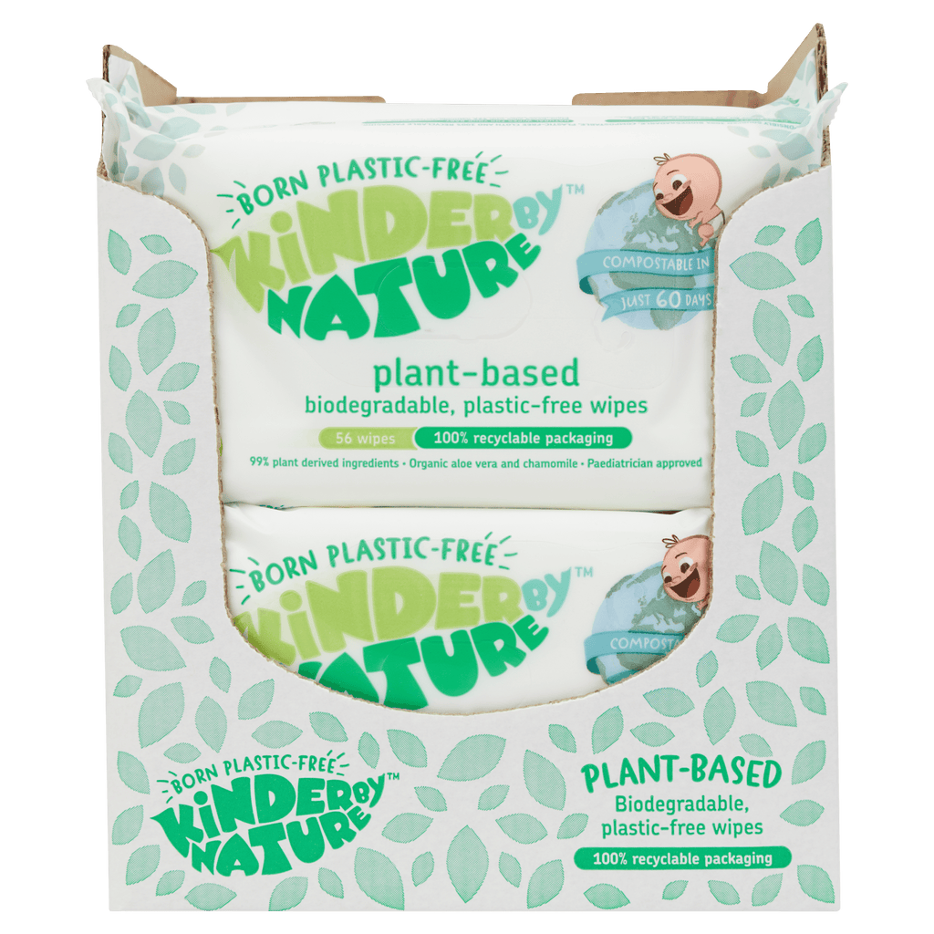 Kinder by Nature 100% Biodegradable Plant - Based Baby Wipes - 672 Count (12 packs of 56 wipes) - PhishStones Products
