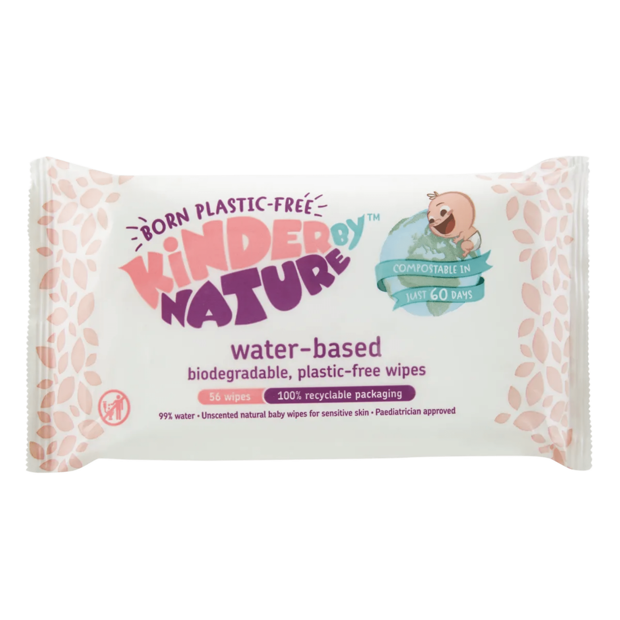 Kinder by Nature 100% Biodegradable Water - Based Baby Wipes - 672 Count (12 packs of 56 wipes) - PhishStones Products