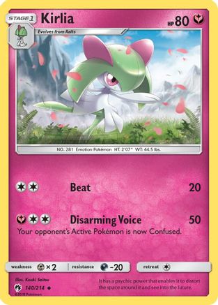 Kirlia 140/214 - SM Lost Thunder Reverse Holofoil - PhishStones Products