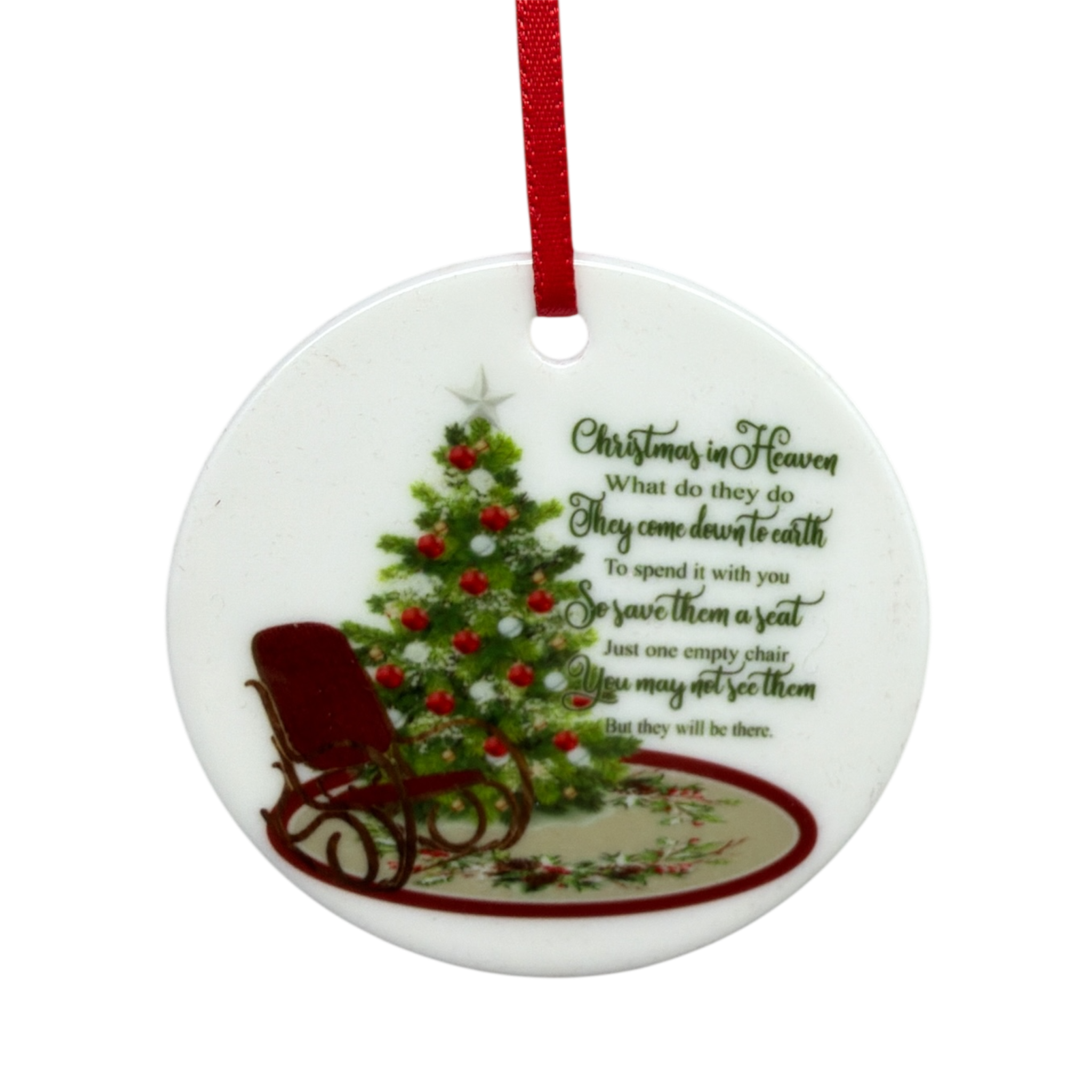 Christmas in Heaven Quote Ornament - A Touching Tribute
