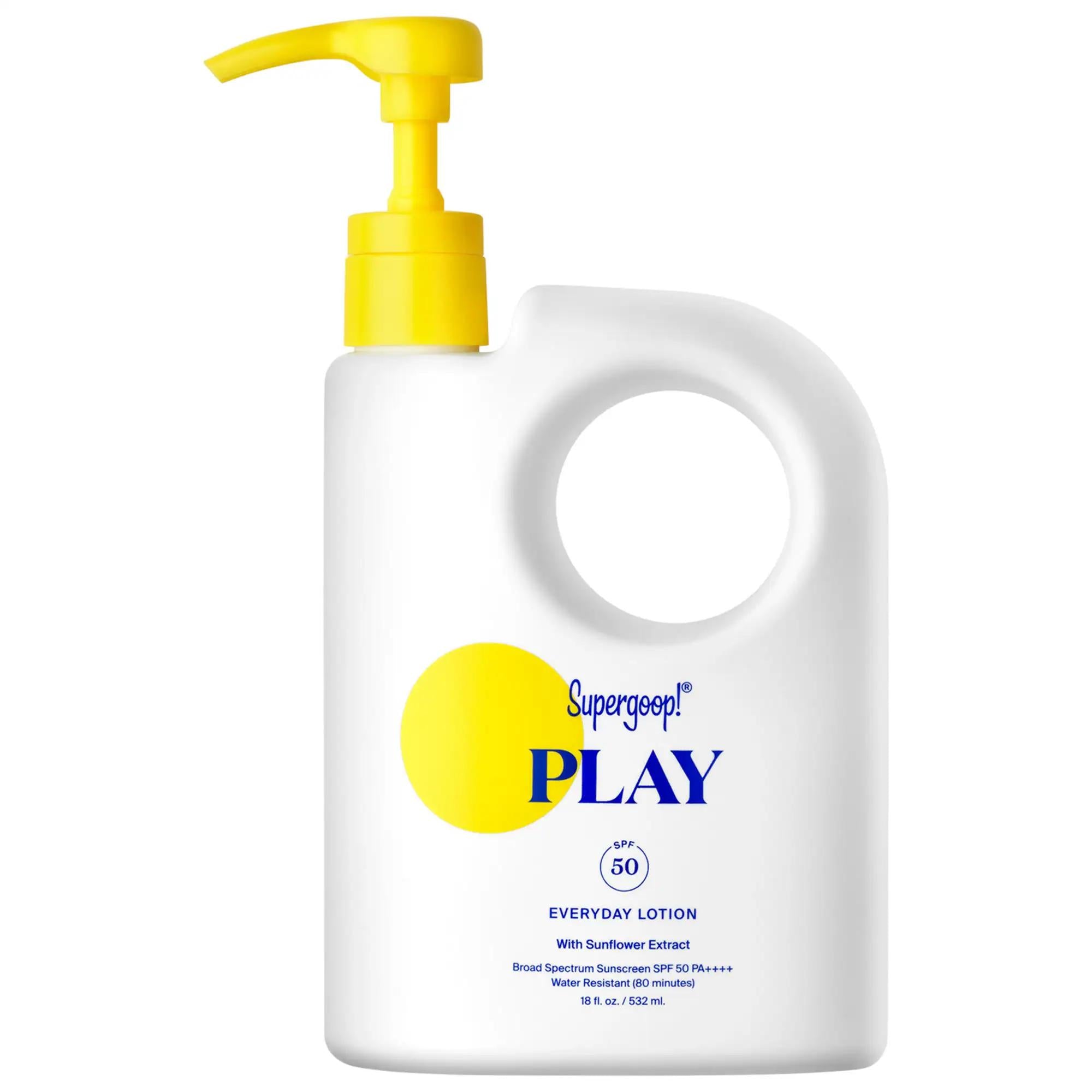 Supergoop. PLAY SPF 50: Hydrating & Non-Greasy Sunscreen Lotion for Face & Body | Water & Sweat Resistant Broad Spectrum Protection