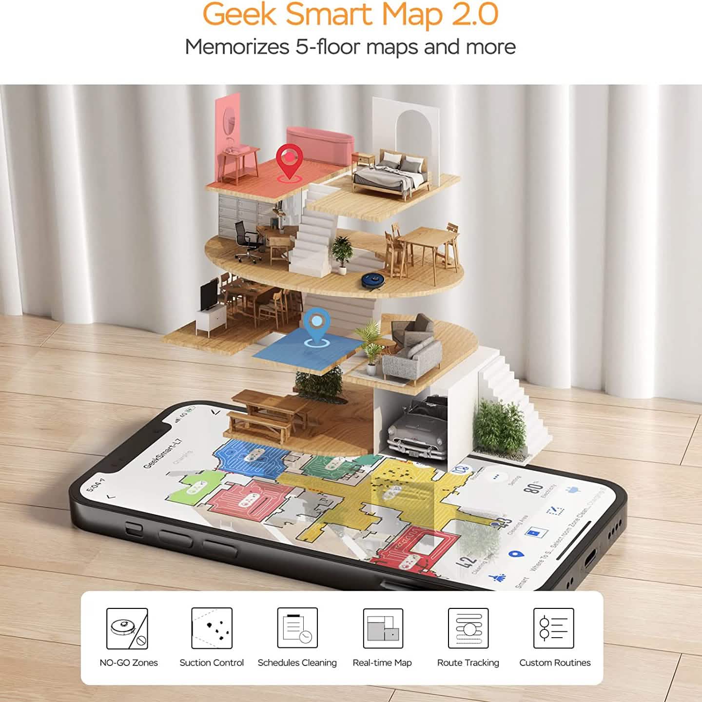 L7 Robot Vacuum Cleaner and Mop - PhishStones Products