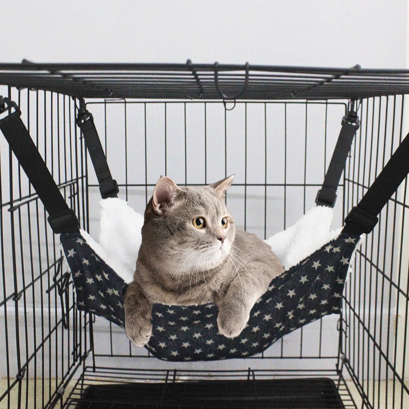 Lamb Fleece Cat Hanging Beds Pets Cage Hammock Bed For Kitten Hanging Seat Indoor Durable Winter Cat Bed Kitty Nest Puppy Cushion Pet Products - PhishStones Products