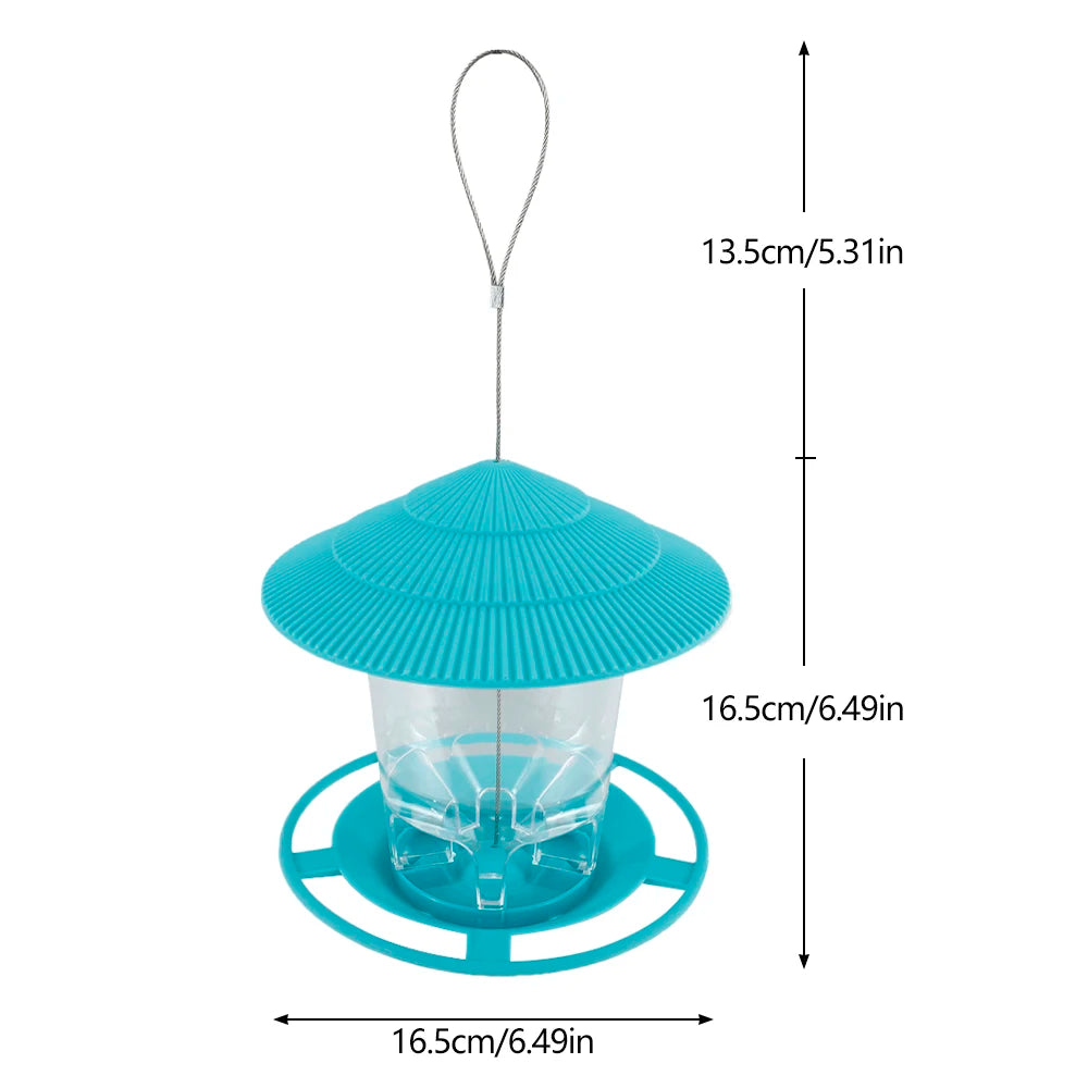 Large Hanging Bird Feeder 2.6 lb (1.2 kg) Hexagonal Peanut & Seed Dispenser with Perches, Outdoor Garden Feeder - PhishStones Products