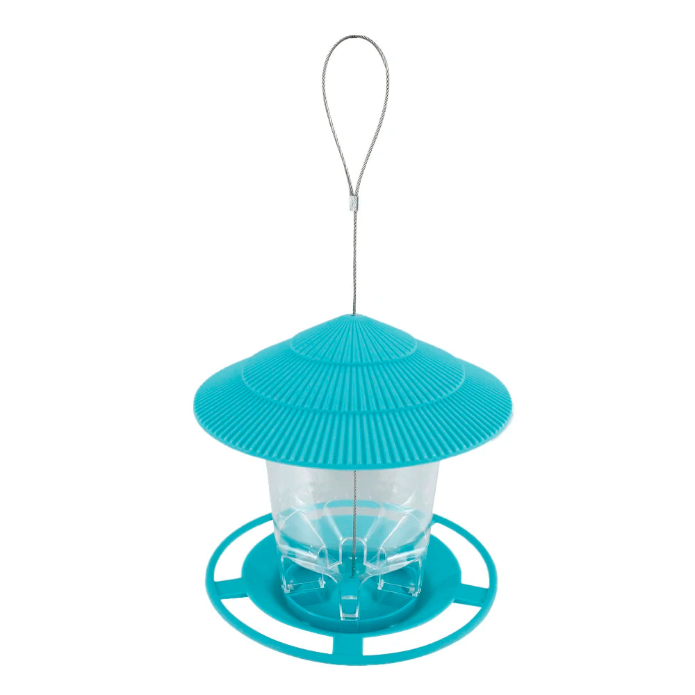 Large Hanging Bird Feeder 2.6 lb (1.2 kg) Hexagonal Peanut & Seed Dispenser with Perches, Outdoor Garden Feeder - PhishStones Products