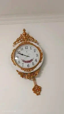 Large Luxury Gold Wall Clock Living Room Silent Creative Swing Wall watches Bedroom Quartz Clocks Wall Home Decor - PhishStones Products