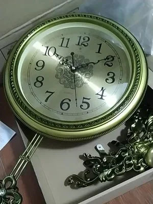 Large Luxury Gold Wall Clock Living Room Silent Creative Swing Wall watches Bedroom Quartz Clocks Wall Home Decor - PhishStones Products