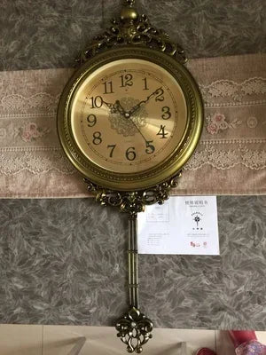 Large Luxury Gold Wall Clock Living Room Silent Creative Swing Wall watches Bedroom Quartz Clocks Wall Home Decor - PhishStones Products