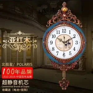 Large Luxury Gold Wall Clock Living Room Silent Creative Swing Wall watches Bedroom Quartz Clocks Wall Home Decor - PhishStones Products