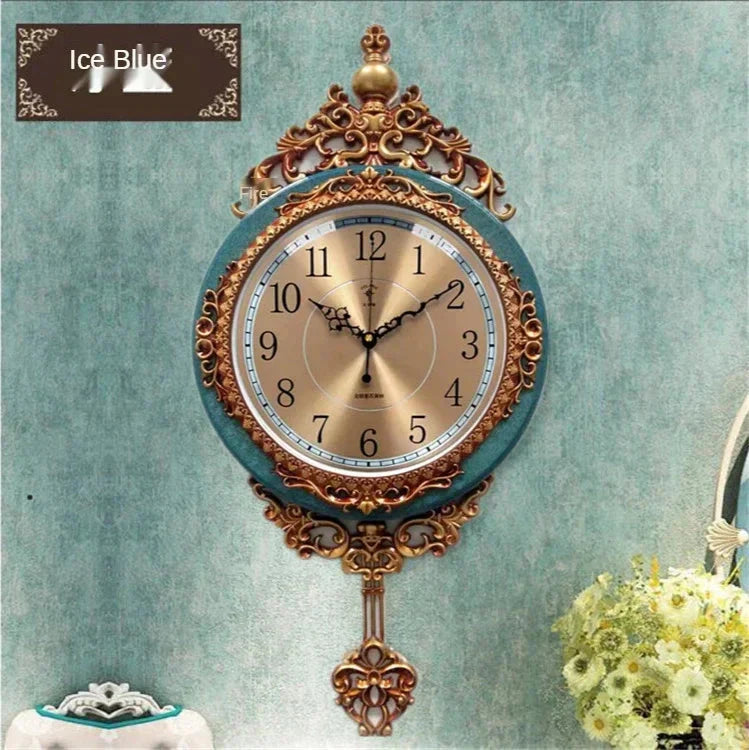 Large Luxury Gold Wall Clock Living Room Silent Creative Swing Wall watches Bedroom Quartz Clocks Wall Home Decor - PhishStones Products