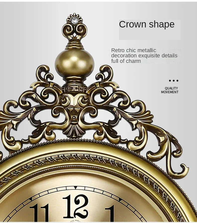 Large Luxury Gold Wall Clock Living Room Silent Creative Swing Wall watches Bedroom Quartz Clocks Wall Home Decor - PhishStones Products