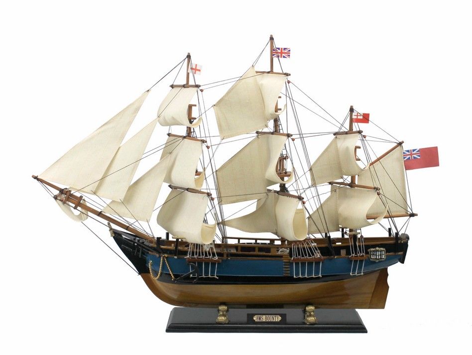 Wooden HMS Bounty Tall Model Ship 34""